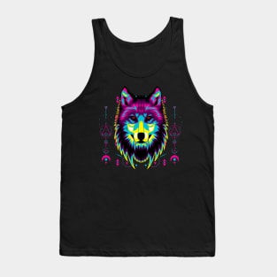 wolf popart head Tank Top